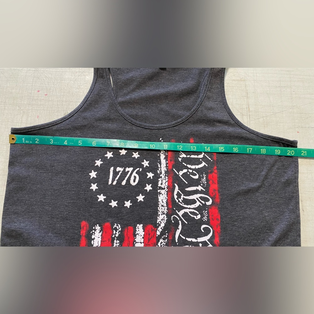 Men’s Patriotic Graphic Tank Top - Gray - Picture 6 of 8